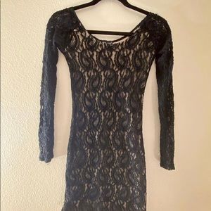 Black paisley dress